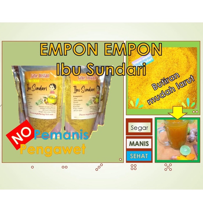 

200 gram jamu empon mpon wedang instant serbuk rasa manis jahe temulawak kunyit jamu