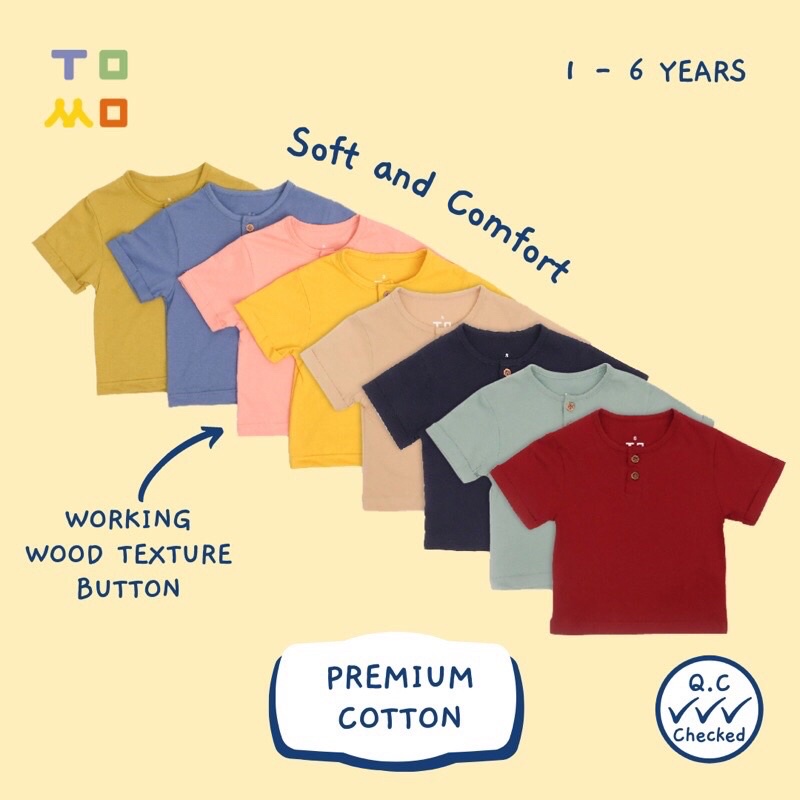 Yuma Shirt by Tomo Wear / Kaos anak laki laki dan anak perempuan /baju berbahan cotton 100%  jamin a