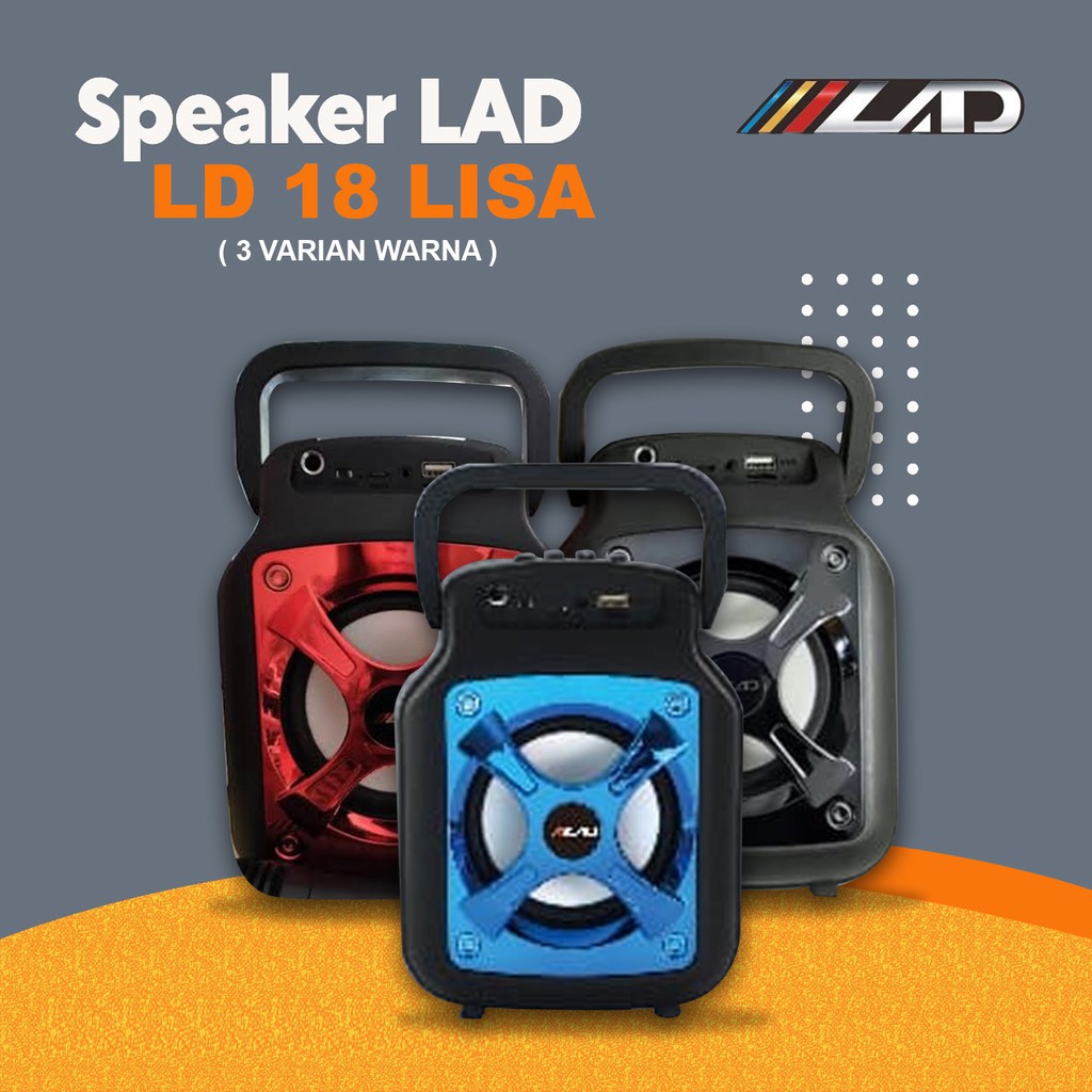 Speaker Multimedia Portable include Mic Loudspeaker Bluetooth LAD L -18 LISA