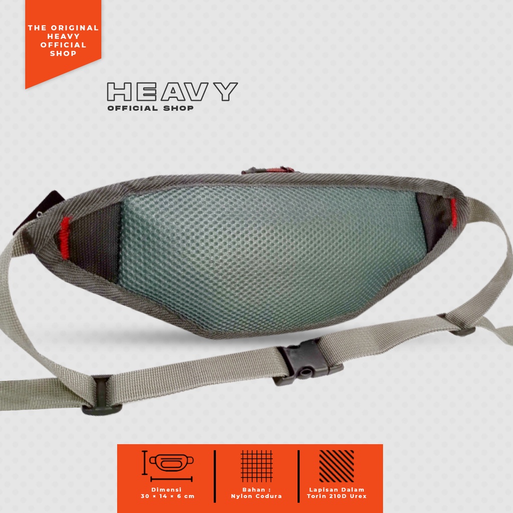 WAISTBAG HEAVY - Tas Pinggang Cowok Heavy Original Premium Distro - Tas Pria Heavy