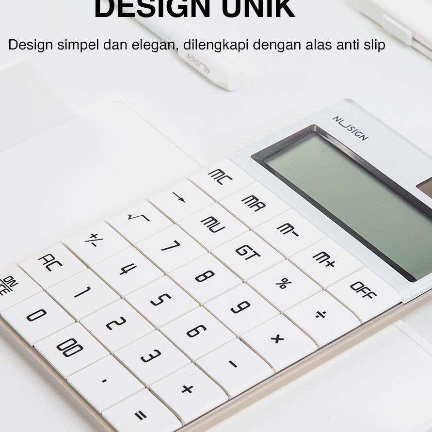 

FREE ONGKIR!Nusign Calculator / Kalkulator 12Digit LCD Besar Design Modern NS041|SQ5