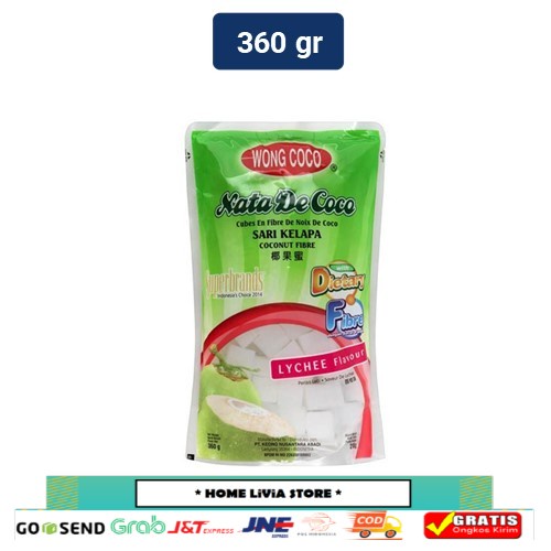 

Wong Coco Nata De Coco Cubes Lychee 360gr