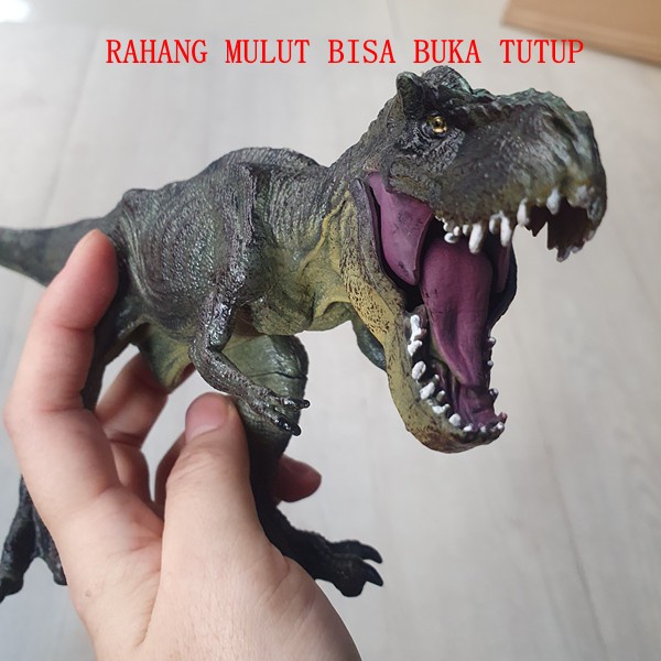 MAINAN MINIATUR DINOSAURUS TYRANNOSAURUS T REX RAHANG MULUT BISA BUKA TUTUP TYREX