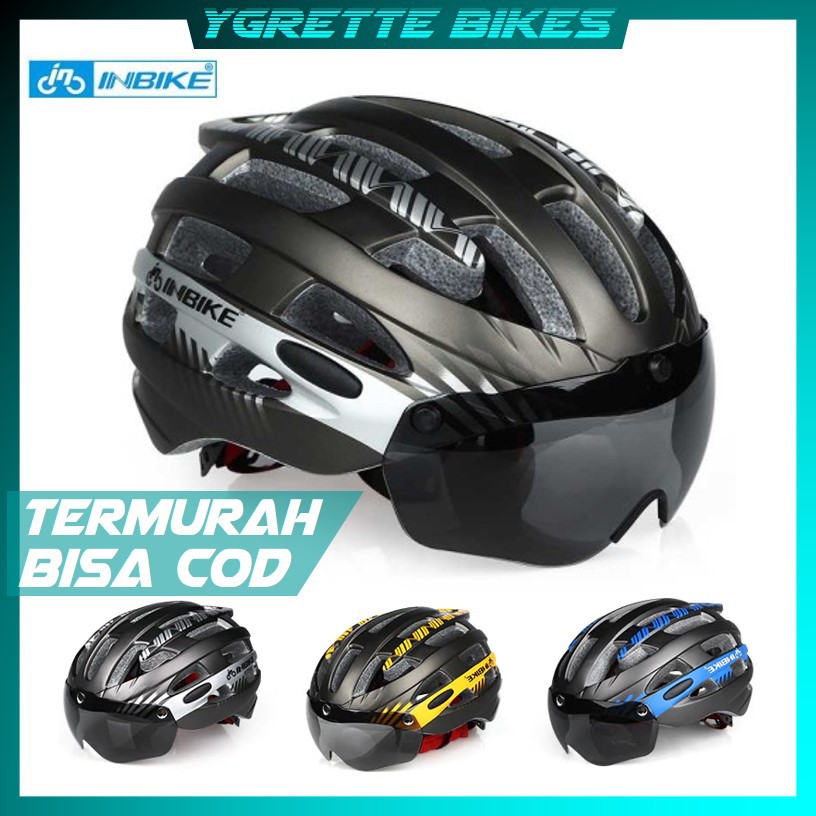 YGRETTE - INBIKE Helm Sepeda MTB Ultralight Windproof Visor Lens Size L - MX-3 - Silver