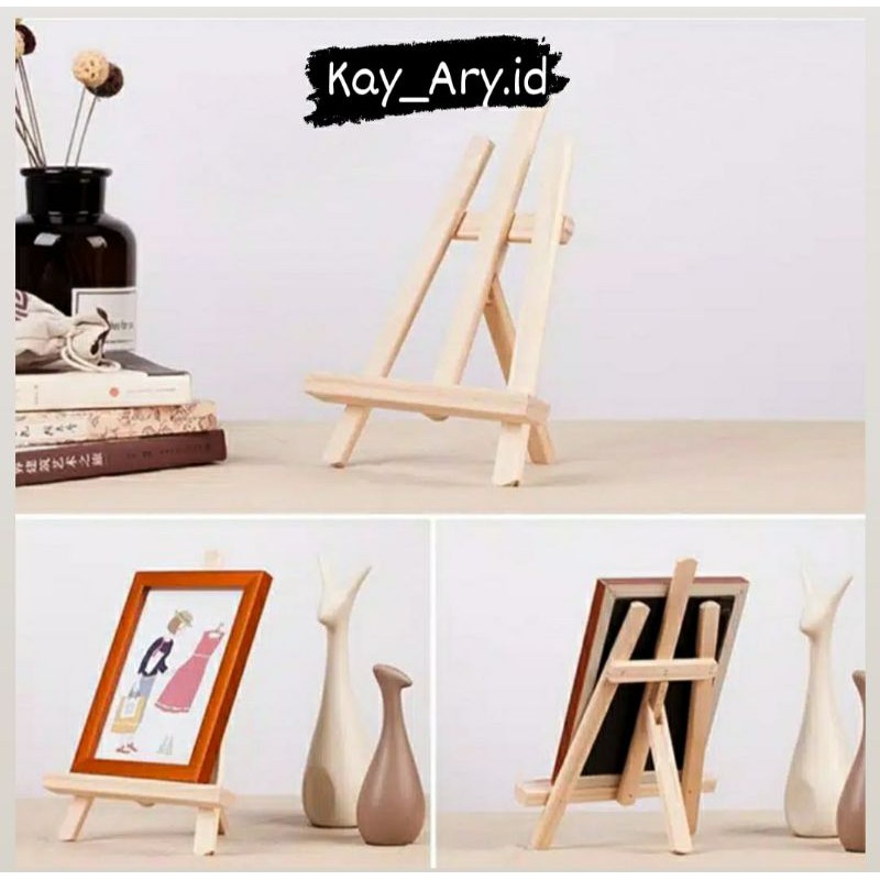 Alat Lukis Menggambar Easel Stand Mayu Untk Kanvas Triplek Kertas cat minyak cat air bingkai poto hp