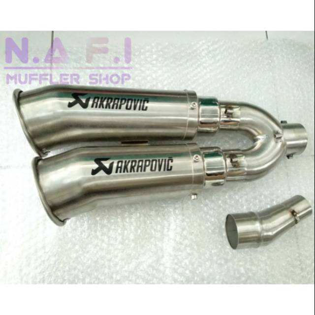 Knalpot Racing Ninja 250 fi karbu mono Z250 Z250sl R25 MT25 Slip On Akrapovic Double Megapone