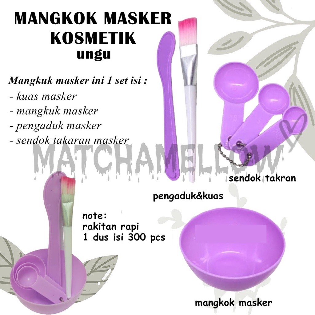 ❄️MATCHA❄️ SET MANGKOK MASKER KOSMETIK - mangkok masker set