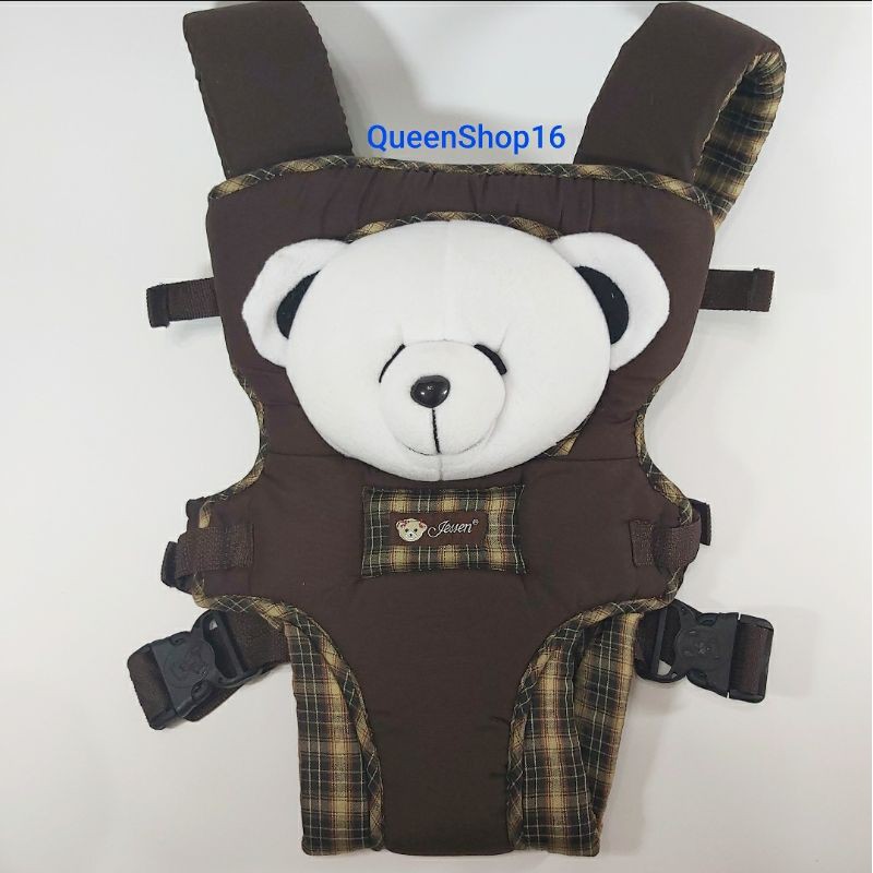 GENDONGAN BAYI DEPAN JESSEN GD08 BONEKA FF-Coklat Tua (2)