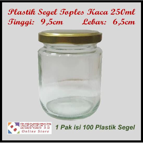 Grosir Open Toples / Jar / Botol Kaca 250Ml