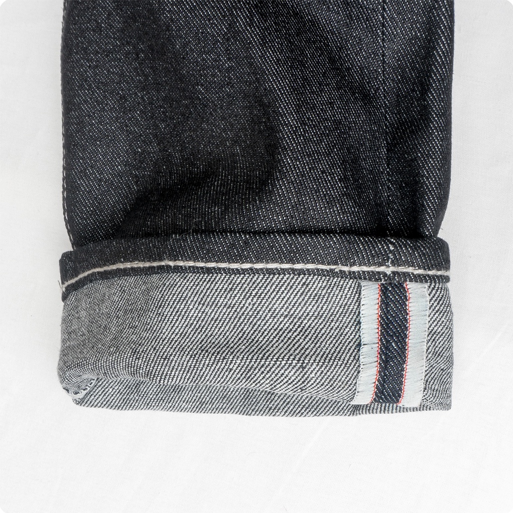 Celana Selvedge Pria selvedge denim besar celana besar celana jumbo 33-38 denim selvedge evolusion celana jeans selvedge pria celana selvedge black indigo