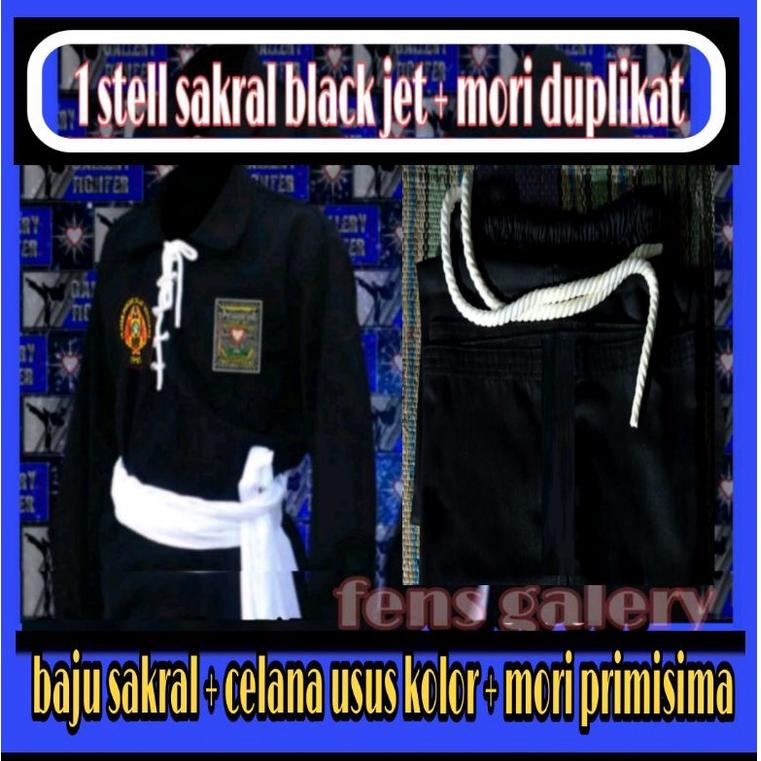 ➽zj Bayar Di Tempat✣ SERAGAM WARGA BLACK JET - SETELAN BAJU WARGA PSHT JET BLACK- SAKRAL BLACK JET-S