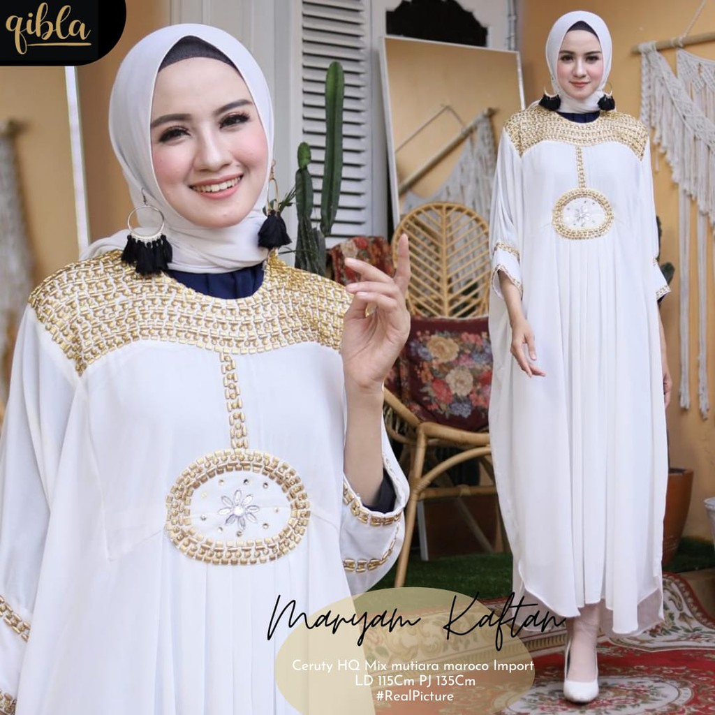 RHS ~ maryam kaftan kaftan premium bahan ceruty babydoll ori solo by mieux hijab