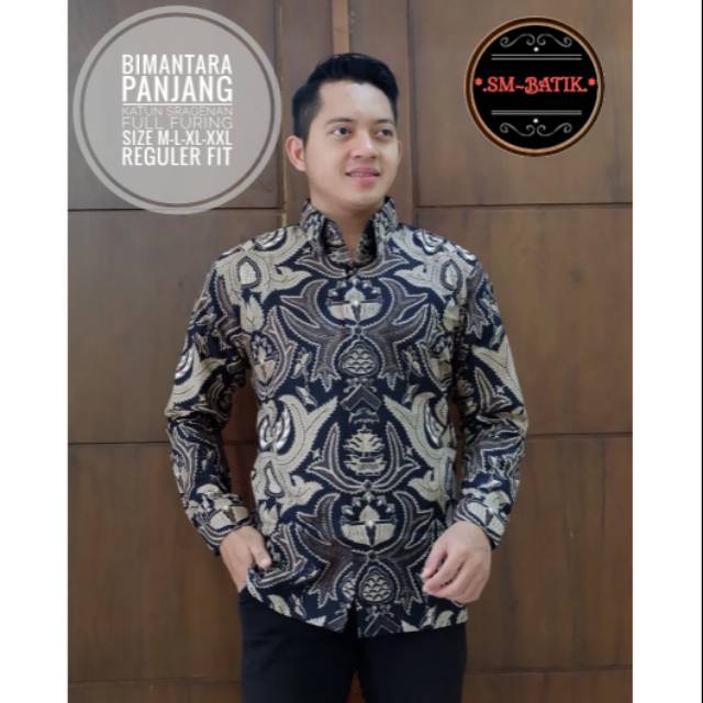 SM Batik - Bimantara - Kemeja Batik Lengan Panjang - Katun Sragenan - Full Furing - Batik Premium