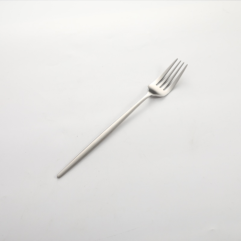 1 pcs peralatan makan stainless steel peralatan makan garpu pegangan panjang