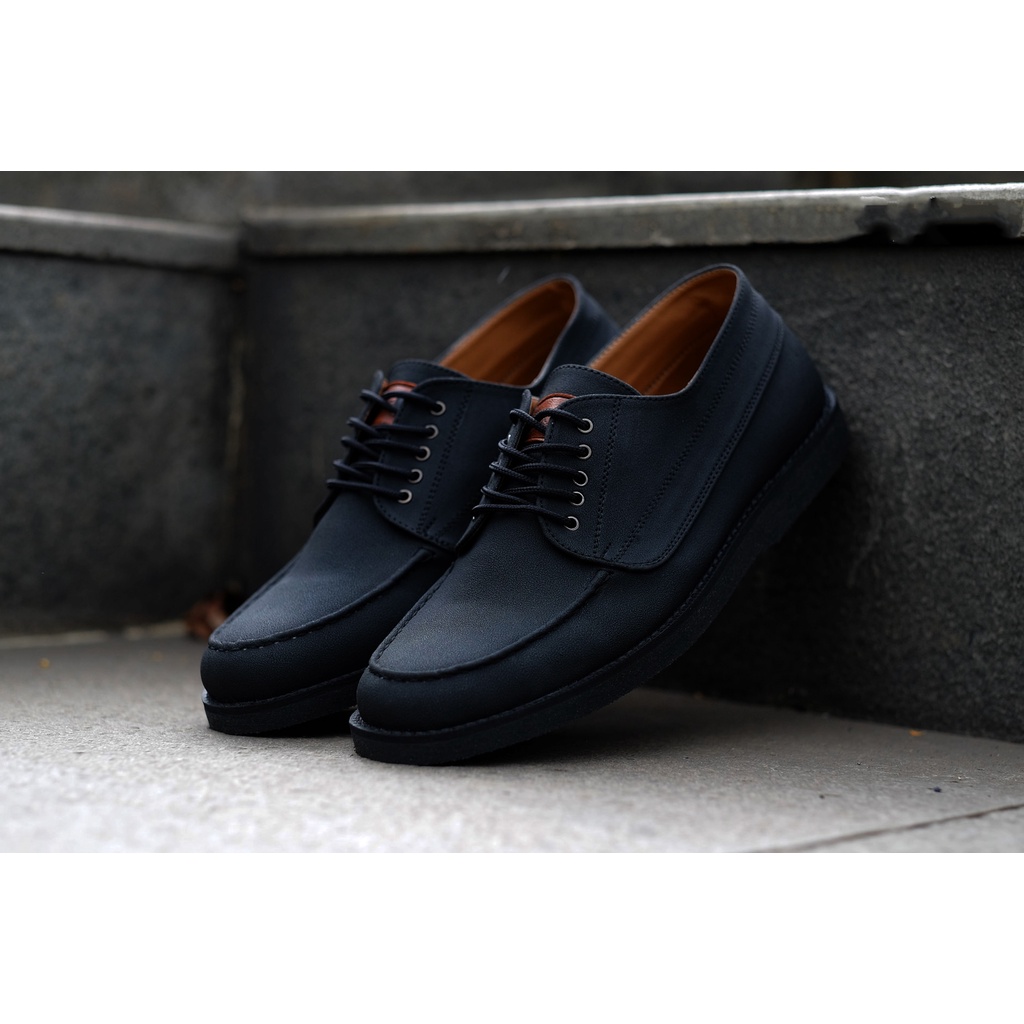 Sepatu Semi Formal Pria Hugo Black Nyaman Bergaransi | sepatu formal casual | sepatu kerja cowok