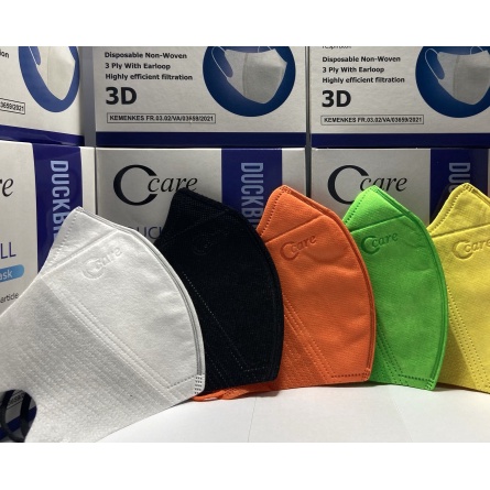 masker duckbill c-care 4ply warna warni isi 50 pcs