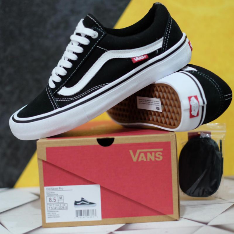    SEPATU PRIA VANS ORIGINAL VANS OLDSKOOL PRO BLACK WHITE