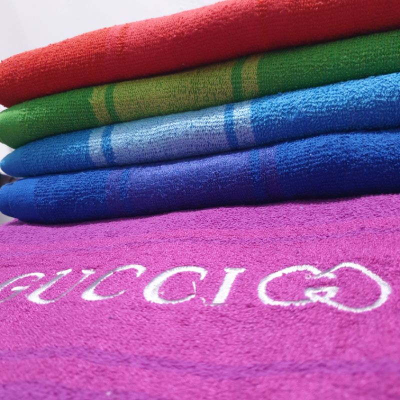 HANDUK MANDI BESAR EMBOS POLOS WARNA / HANDUK VIKING BORDIR HANDUK PANTAI MERESAP