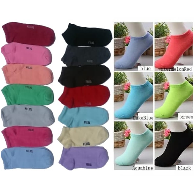 Kaos kaki semata kaki feliq (sneaker) polos bebas pilih warna