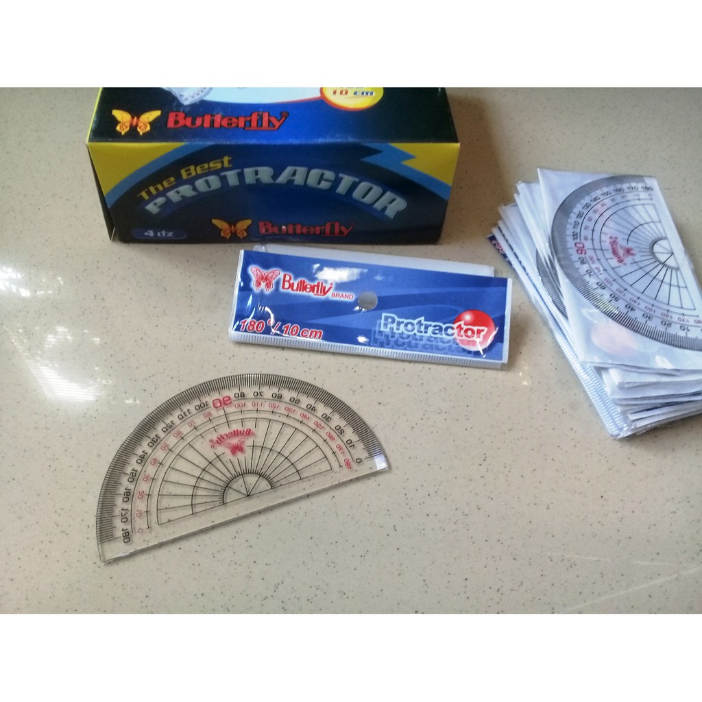 

Penggaris Busur Plastik Glass Ruler 10 cm - Butterfly