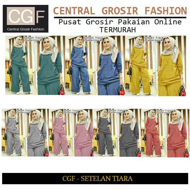 Setelan Tiara - Central Grosir Fashion (CGF) - Ukuran M-4XL - Matt Katun Supernova