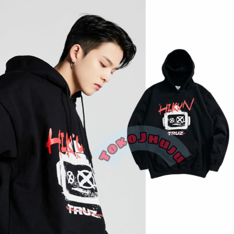 Jaket Hoodie Jumper Treasure Asahi HIKUN PRINT DTF sablon depan