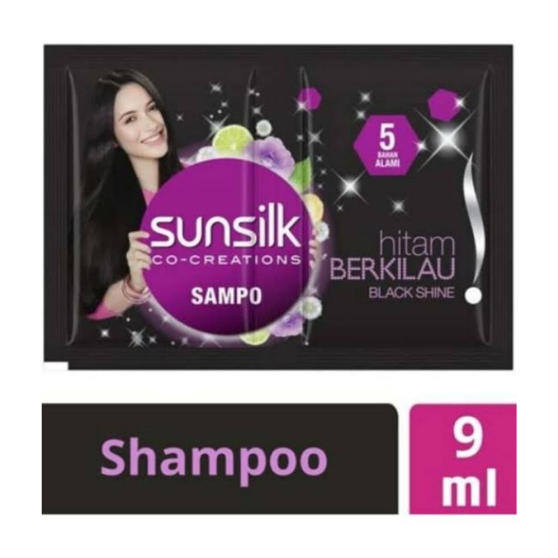 Sunsilk Shampoo Hitam Berkilau Black Shine Sachet