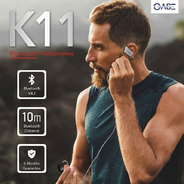 BLUETOOTH HEADPHONES SPORT OASE MODEL K11 ORIGINAL GARANSI RESMI MURAH