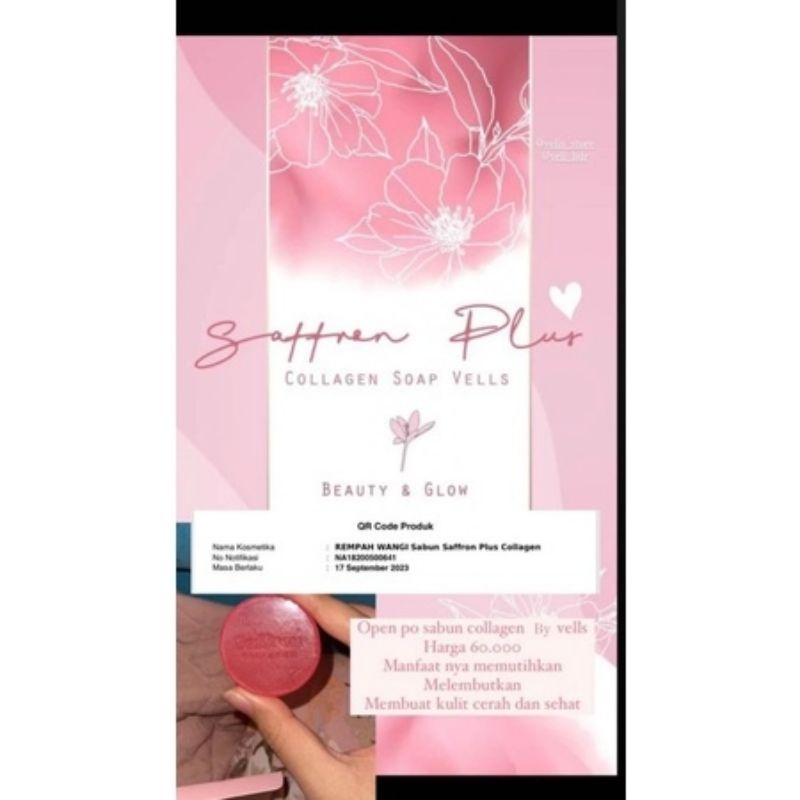 TERLARIS || SABUN VELLS SAFFRON PLUS COLLAGEN