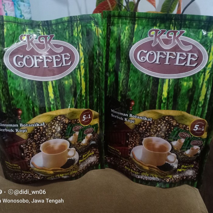 KK Coffee Kopi Kesuburan Bontanikal 5 in 1 (Tongkat Ali) White Ginseng Stamina KK Indonesia