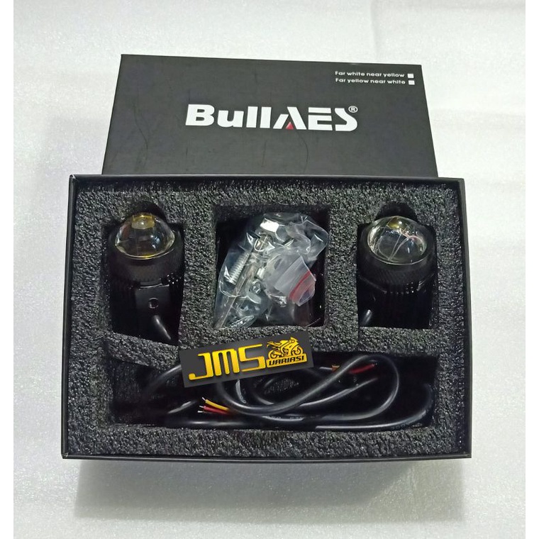 lampu tembak mini driving bull eas set universal nyala warna putih dan kuning nmax aerox pcx cb Vixion rxk