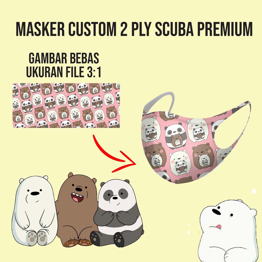 [MASKER] Custom gambar bebas bisa request scuba tiga ply