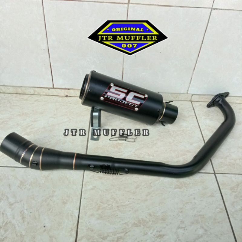 knalpot racing underbelly Xsr 155 R15 Cbr 150r vixion Gsx r150 xabre Sc project black dof