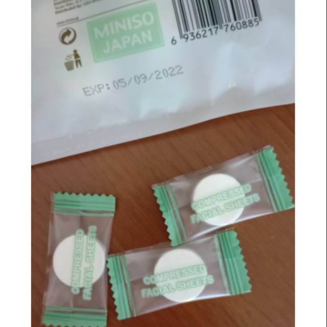 Compressed facial mask masker steril miniso