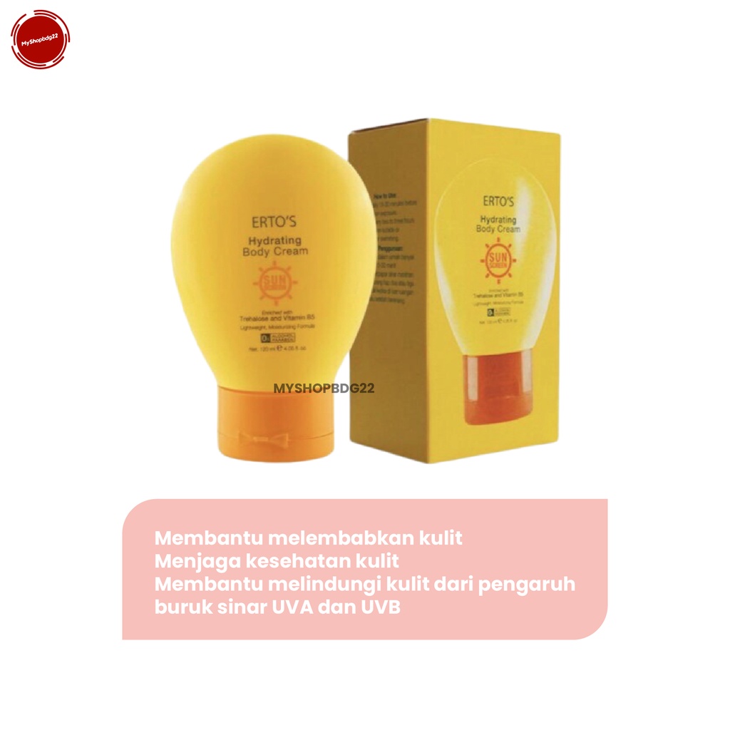 Hydrating Body Cream Ertos Perawatan Tubuh untuk Kulit Kering Bodycare For Dry Skin By Myshopbdg22