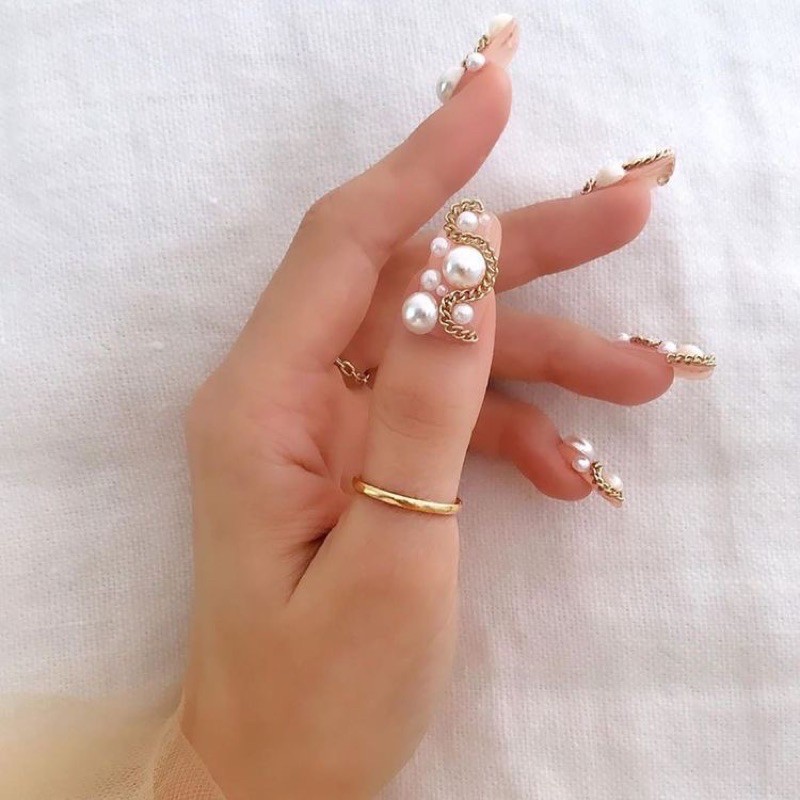 PEARL ROUND BEAD BEADS PEARL PUTIH MUTIARA / biji mutiara bulat nailart mix sized