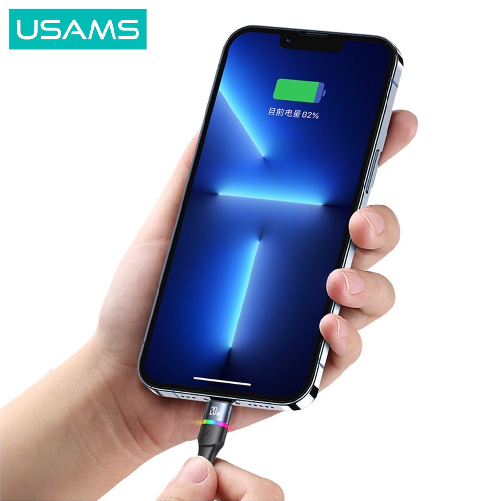 USAMS U76 Kabel Data Fast Charging Type C to Lightning 20W