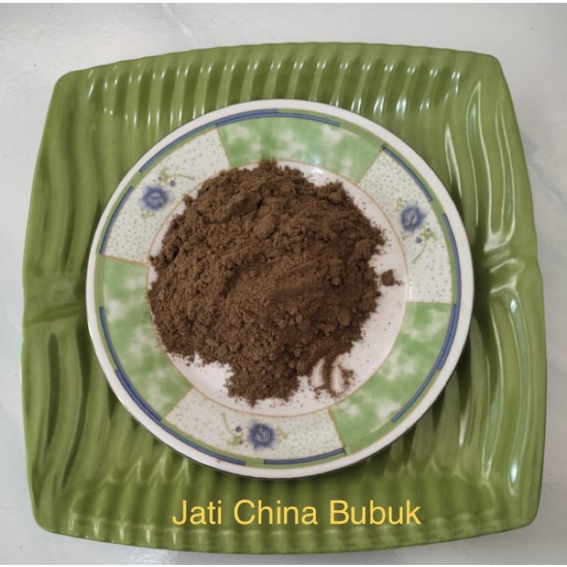 

daun jati cina bubuk herbal alami 100 gr