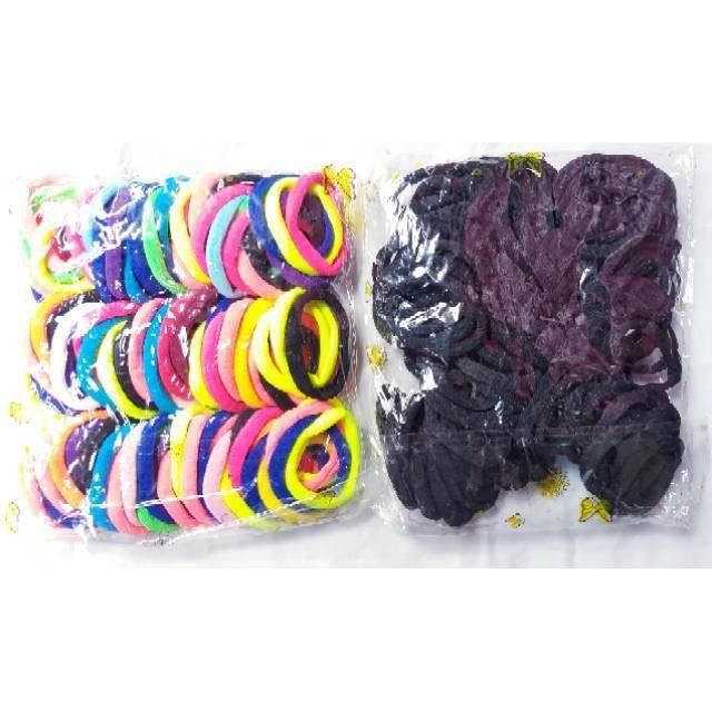 Ikat rambut isi 72 pcs elastis wol