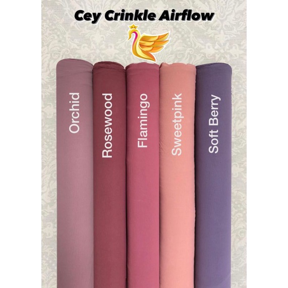 Crinkle Airflow / Kain Crinkle Airflow / Bahan Crinkle Airflow / Cey Airflow