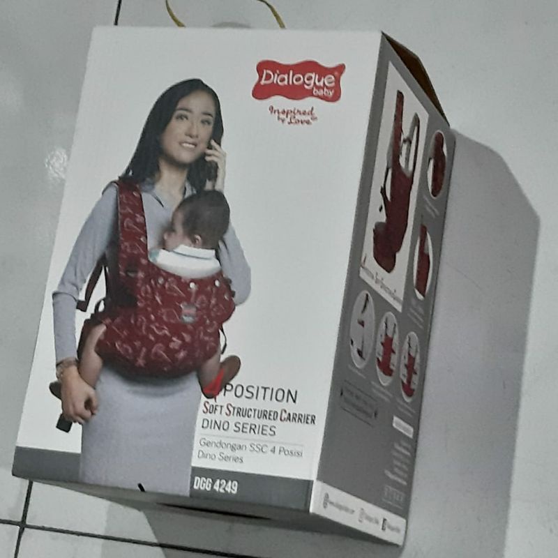 Lxi DGG 4249 GENDONGAN DIALOGUE BABY MODEL HIPSEAT 4 POSISI SERI DINO