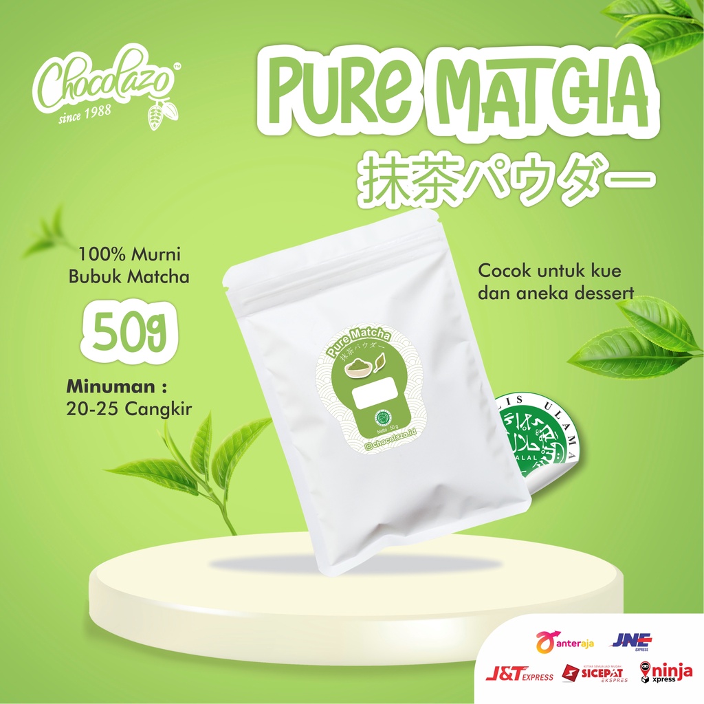 

Japan Matcha - Matcha Bubuk Murni (100%) Japanese Pure Matcha Powder 50g- Chocolazo Matcha Powder - Bubuk Minuman Asli