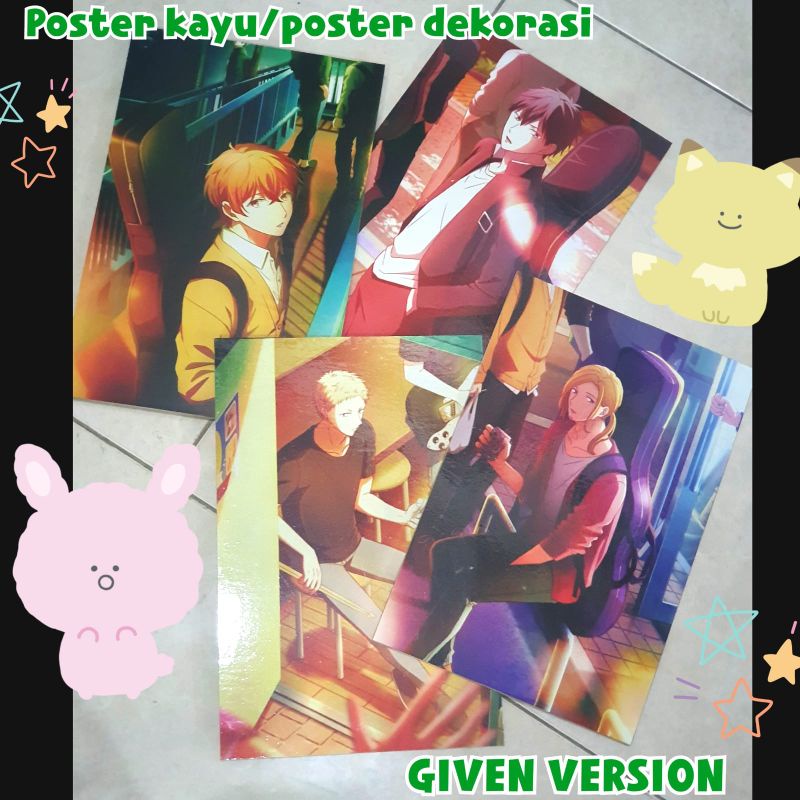 poster kayu/hiasan dinding/foto anime given