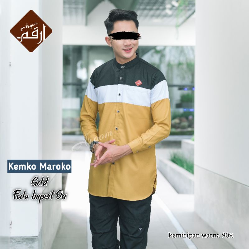 Arqom - Kurta Pakistan Original Premium Dengan Bahan Fodu Import Jahitan Rapi Tampil Elegant