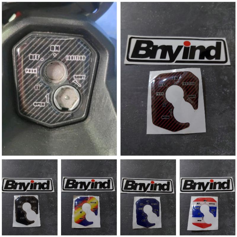 STICKER EMBLEM TUTU KUNCI KONTAK HONDA SONIC 150 R CB 150 R TIMBUL