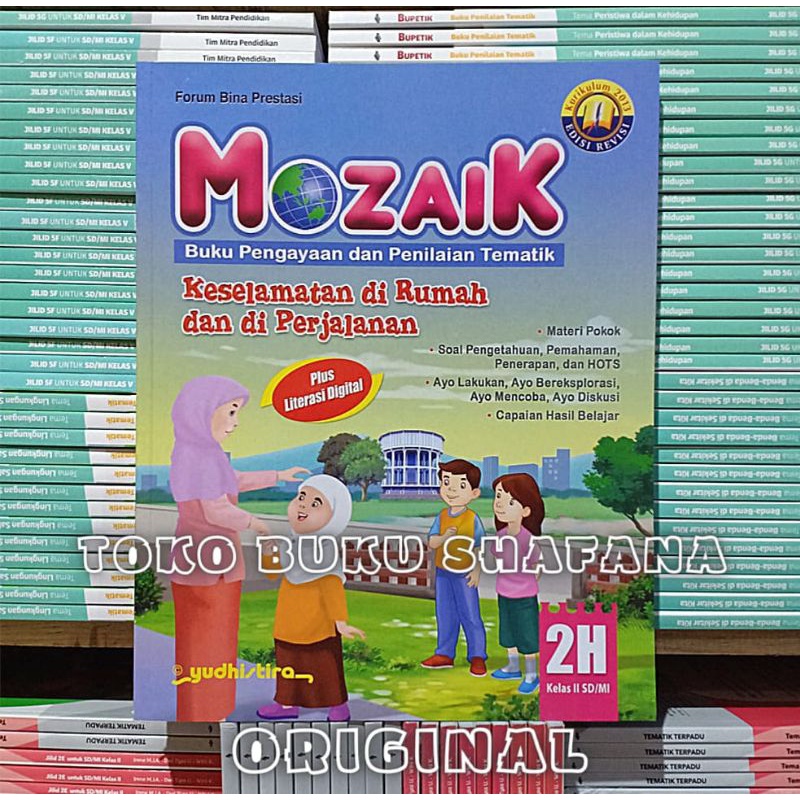 Paket 4 Buku Mozaik 2E 2F 2G 2H Yudhistira Kelas 2 SD K13 Revisi - Pengayaan &amp; Penilaian Tematik