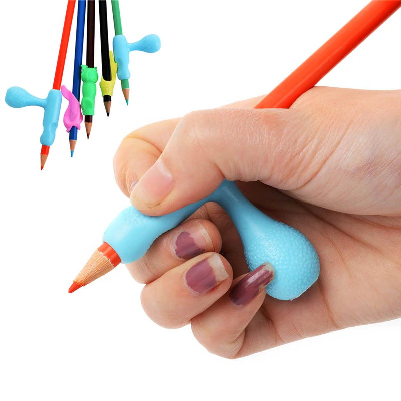 

INDORETAIL | 5 Pcs Silicone Pemegang Ergonomis Menulis Postur Koreksi Pensil Anak Pensil Siswa