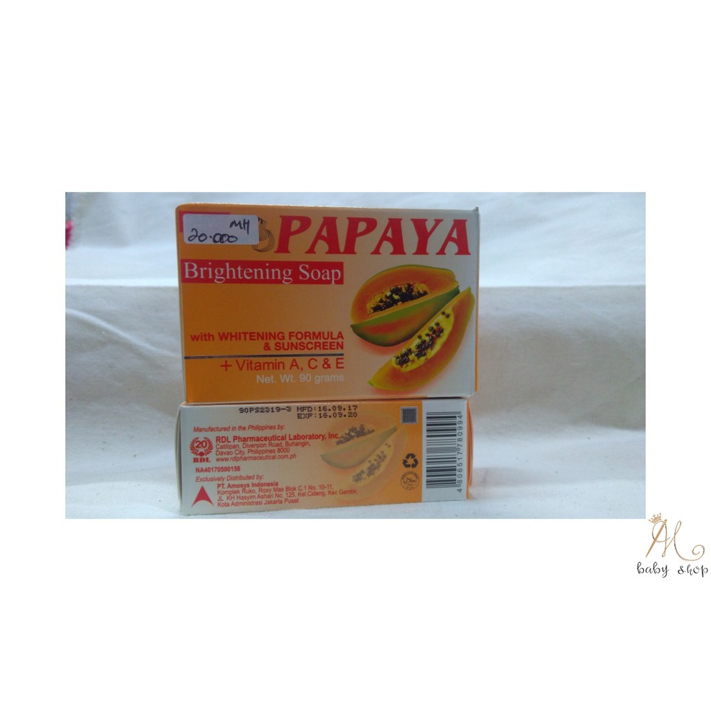 

PAPAYA RDL SOAP 90gram ORIGINAL BPOM