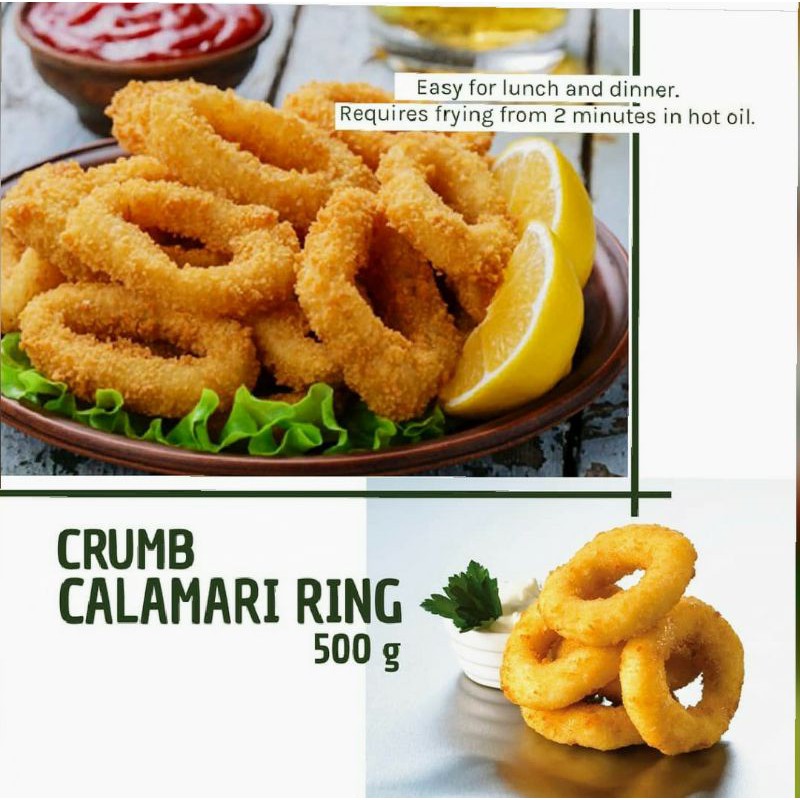 

Calamari Ring 500 Gram / Cumi Tepung Goreng / Cumi Import