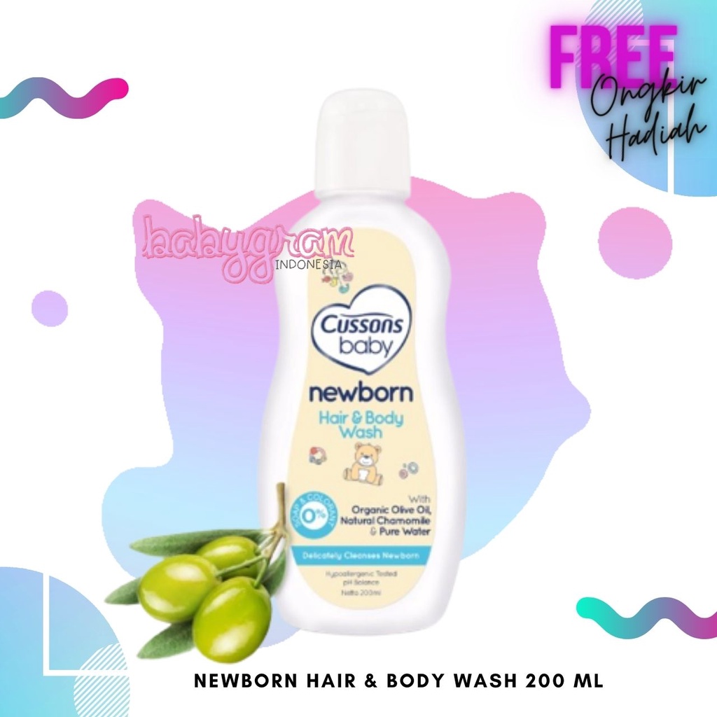 Cussons Baby NEWBORN Hair Body Wash Sabun Shampoo Bayi 2in1 200ml